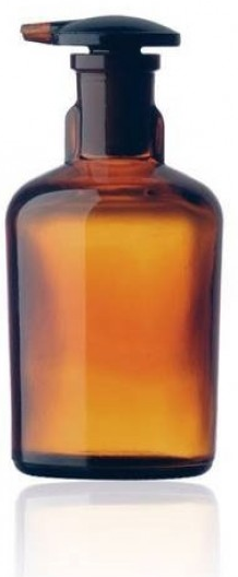 Kroplomierz szklany z doszlifowana pipetka oranż