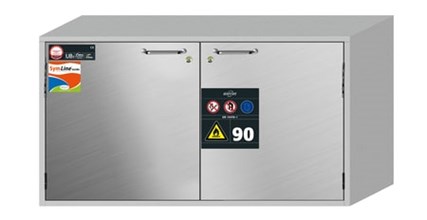 Szafa ognioodporna podblatowa UB-T-90E o szerokości 110 cm i wysokości 60 cm