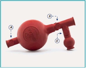 Three-way pipette nozzle