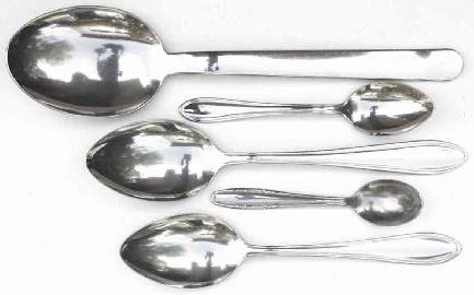 Steel laboratory spoon