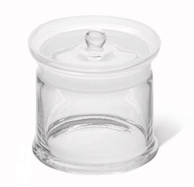 Glass containers with polished lids - 1