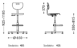 Krzesło laboratoryjne Werek z podpórką pod stopy - 2