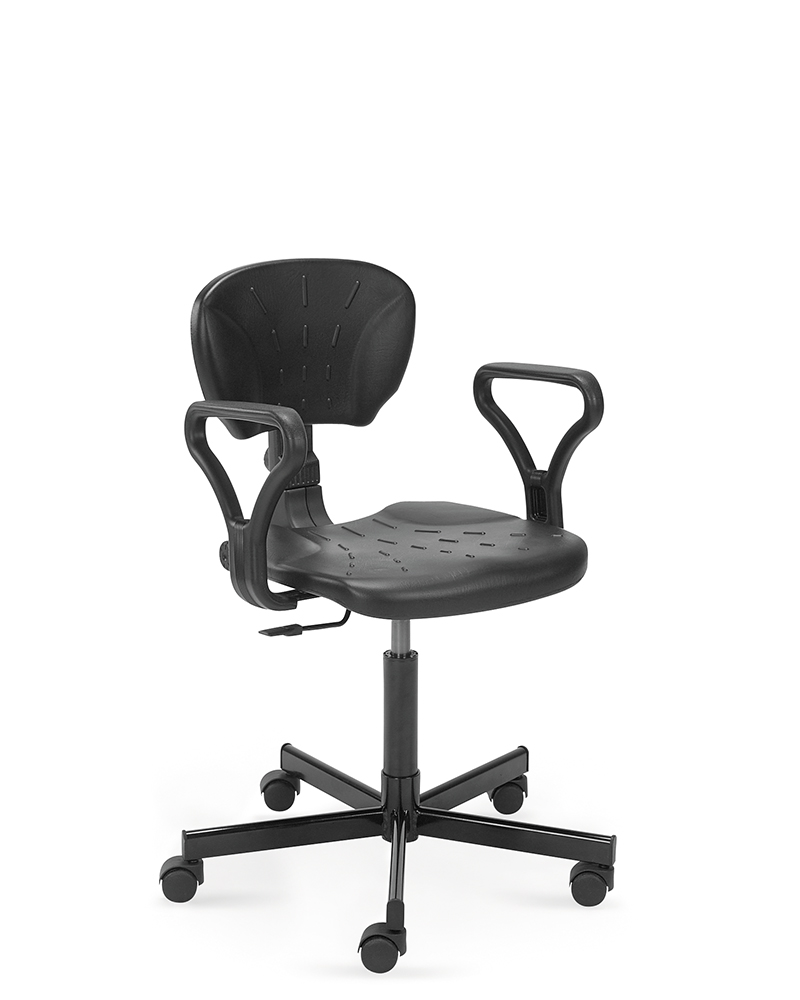 Rodeo laboratory chair with round footrest - 2