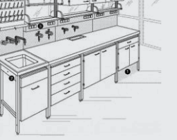 Overhead laboratory cabinets RL5