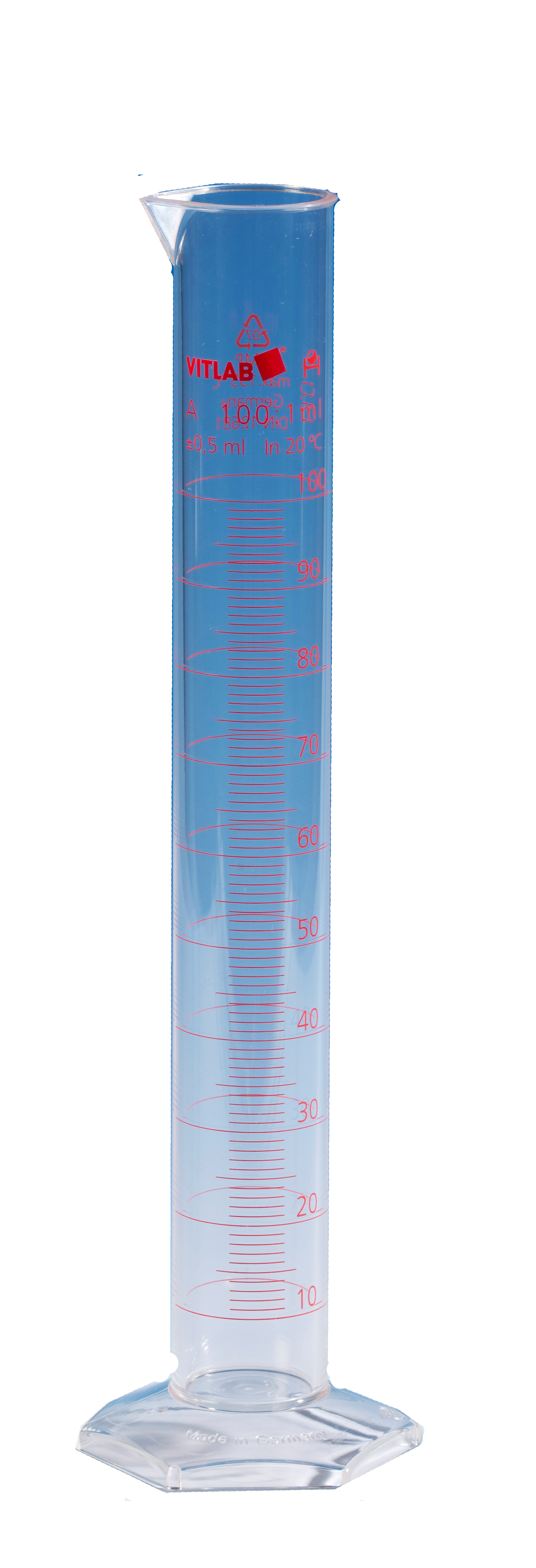 PMP measuring cylinder with scale class A