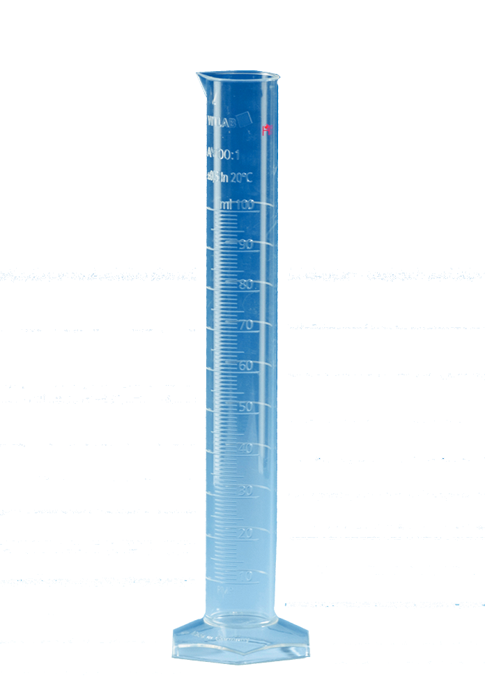 PMP measuring cylinder with increased scale class A - 1