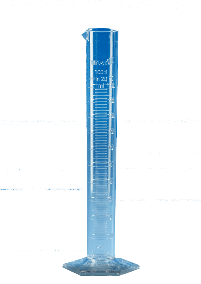 SAN tall measuring cylinder class B