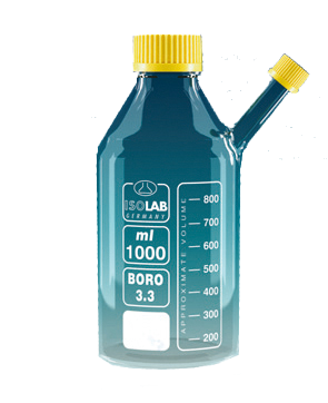 Butla szklana z bocznym ramieniem