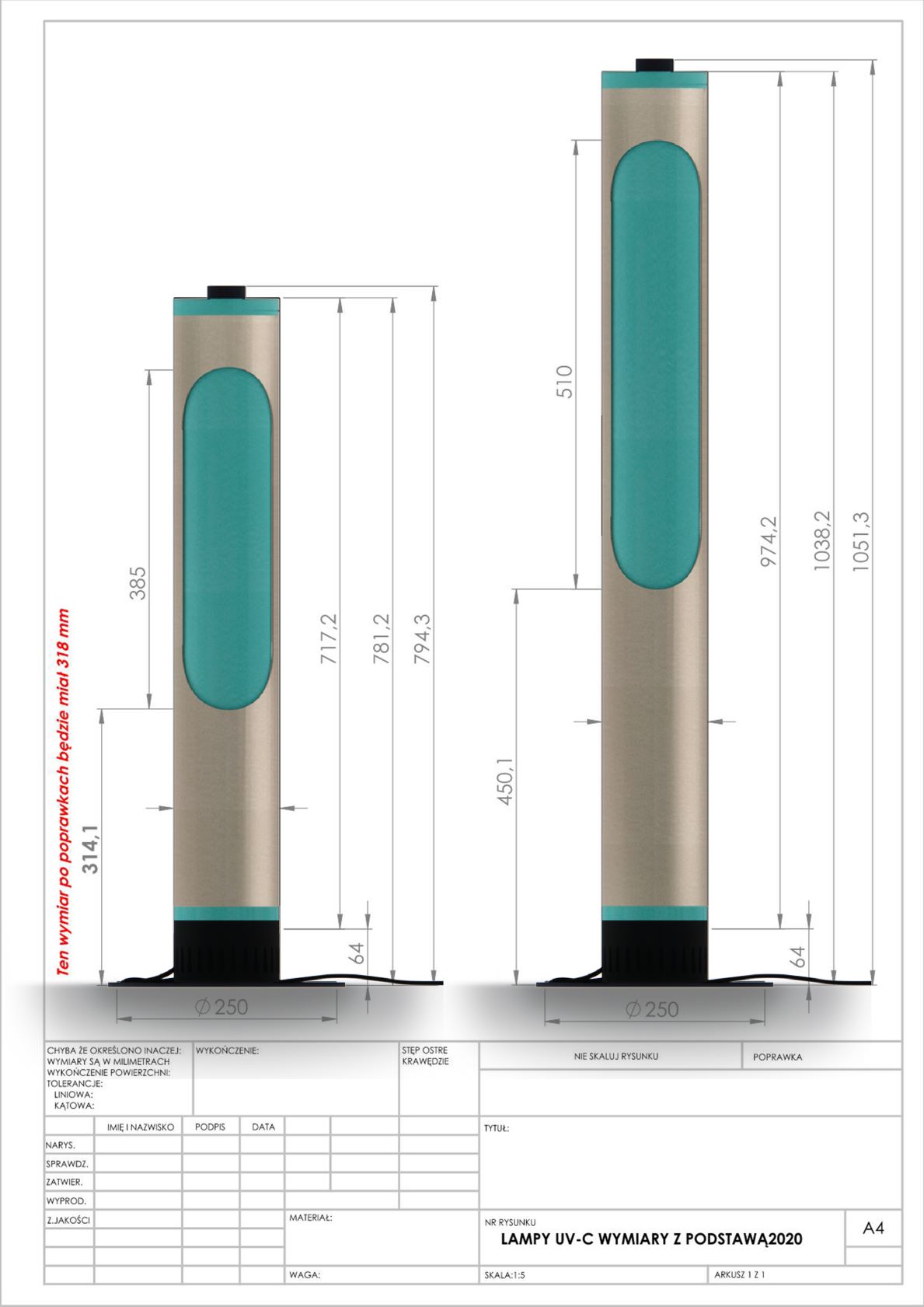 Lampa dwufunkcyjna: bezpośredniego działania jak i pośredniego serii LUMEELAMP STERILIZER DUAL - 3