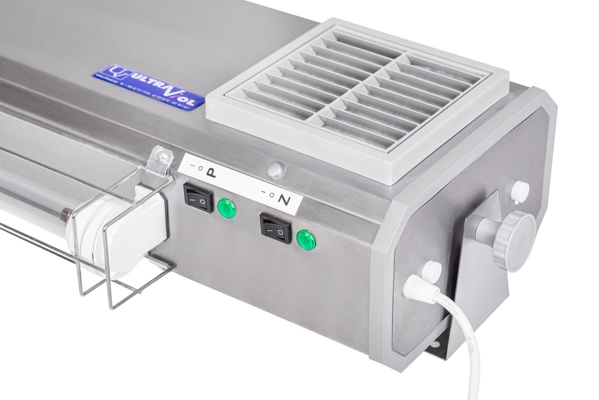 Przepływowa, dwufunkcyjna lampa bakteriobójcza NBVE - 12