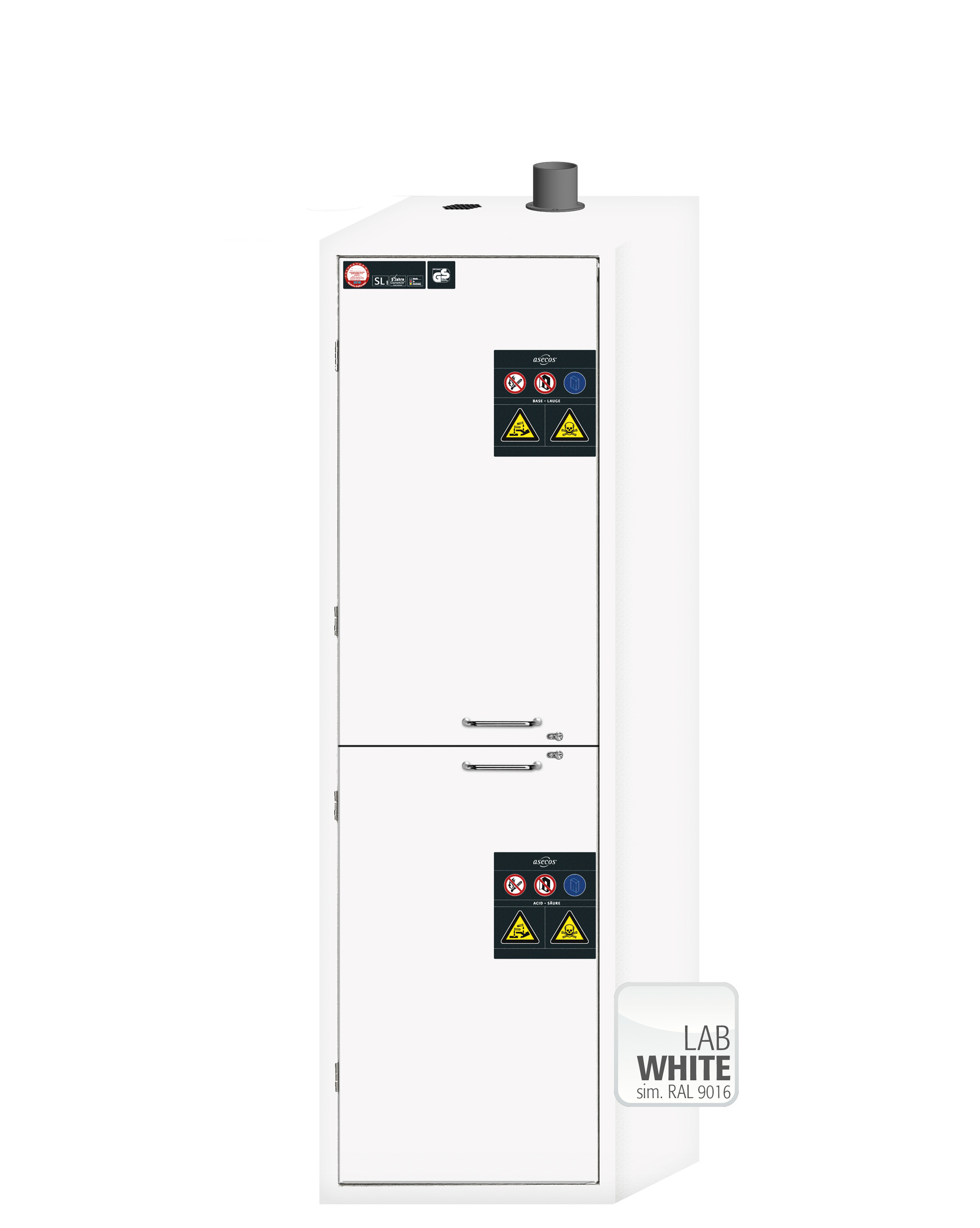 Szafa na kwasy i zasady SL-CLASSIC o szerokości 60 cm i wysokości 196 cm - lewe drzwi - 2