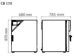 Inkubatory CO₂ Binder seria CB ze sterylizacją termiczną i sterylizowalnym czujnikiem CO₂ - 6