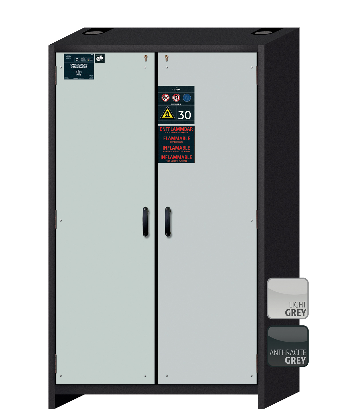 Szafa ognioodporna Q-CLASSIC-30 TRIPLE CERTIFIED o szerokości 116 cm i wysokości 195 cm