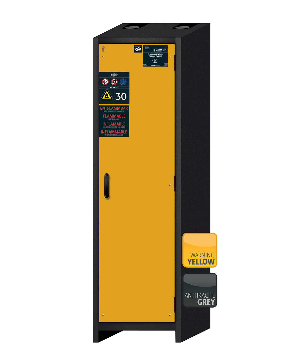 Szafa ognioodporna Q-CLASSIC-30 TRIPLE CERTIFIED o szerokości 56 cm i wysokości 195 cm - 2