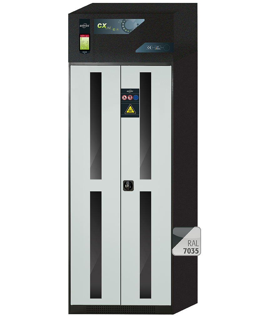 Szafa na chemikalia CX-CLASSIC-G o szerokości 81 cm i wysokości 229 cm - 2