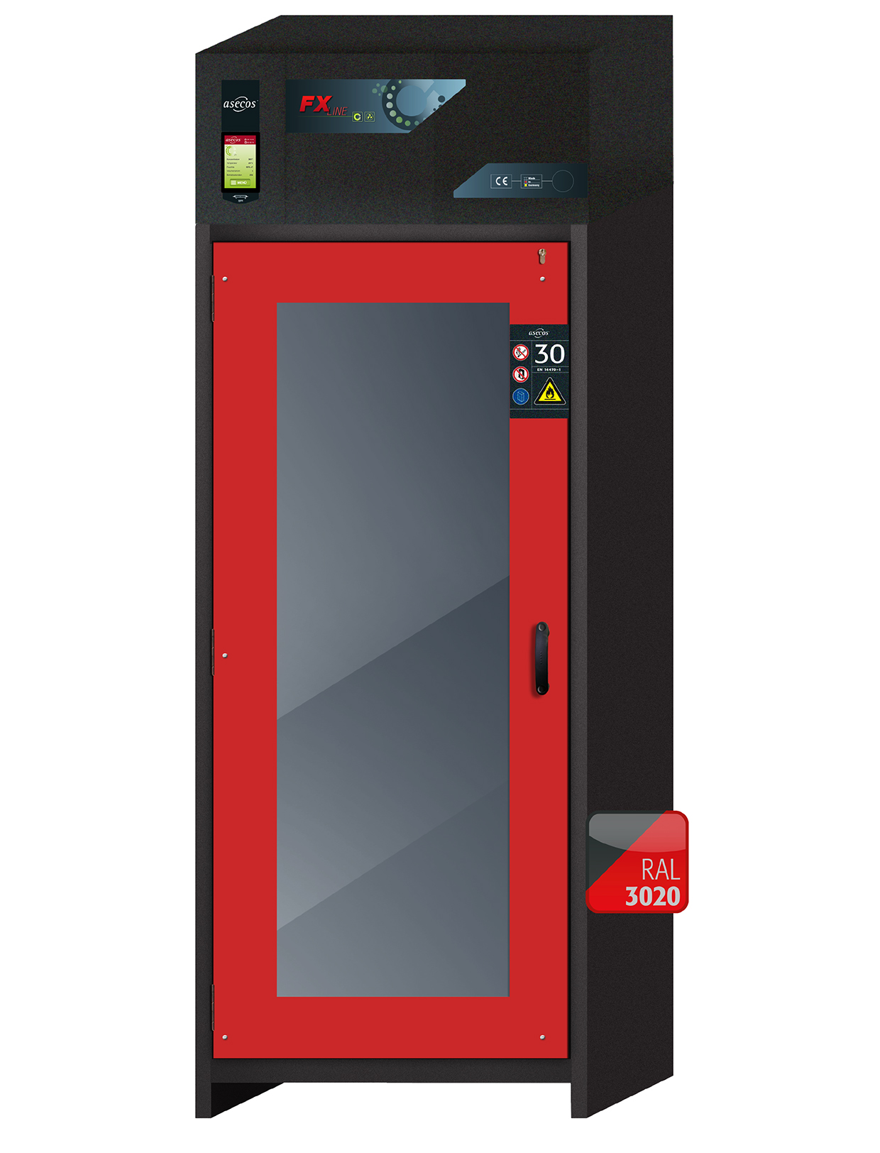 Szafa ognioodporna FX-DISPLAY-30 o szerokości 86 cm i wysokości 229 cm