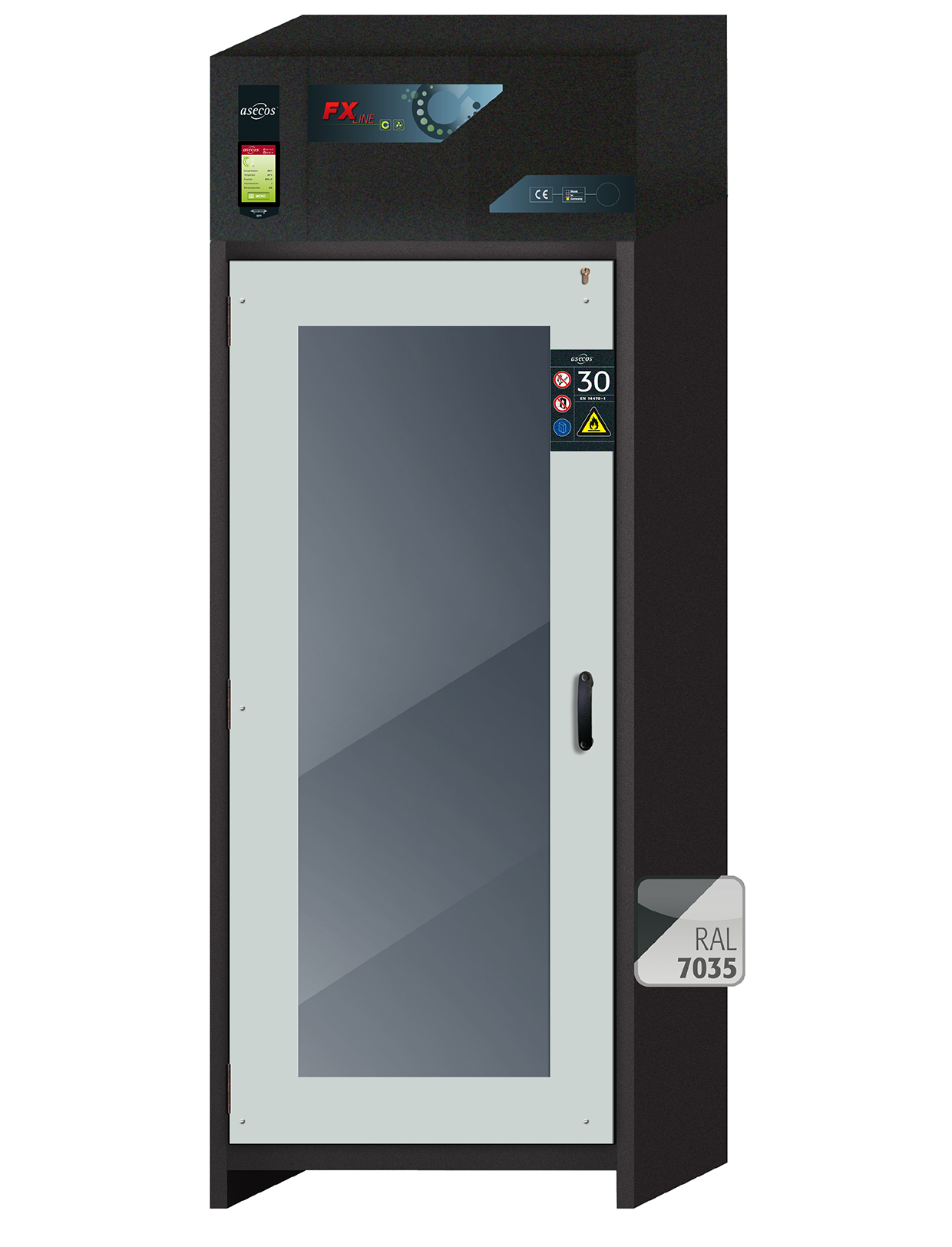 Szafa ognioodporna FX-DISPLAY-30 o szerokości 86 cm i wysokości 229 cm - 2