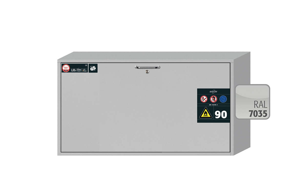 Szafa ognioodporna podblatowa UB-S-90 o szerokości 110 cm i wysokości 60 cm - 2