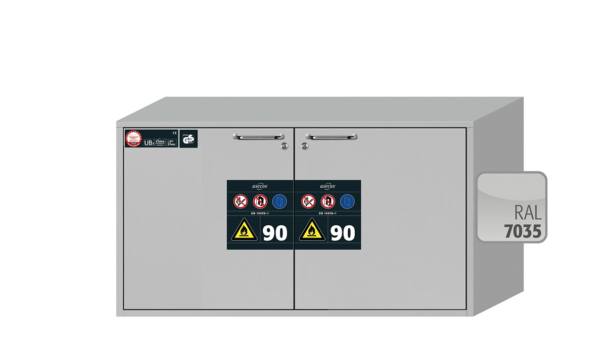 Szafa ognioodporna podblatowa UB-S-90 o szerokości 110 cm i wysokości 60 cm - 3