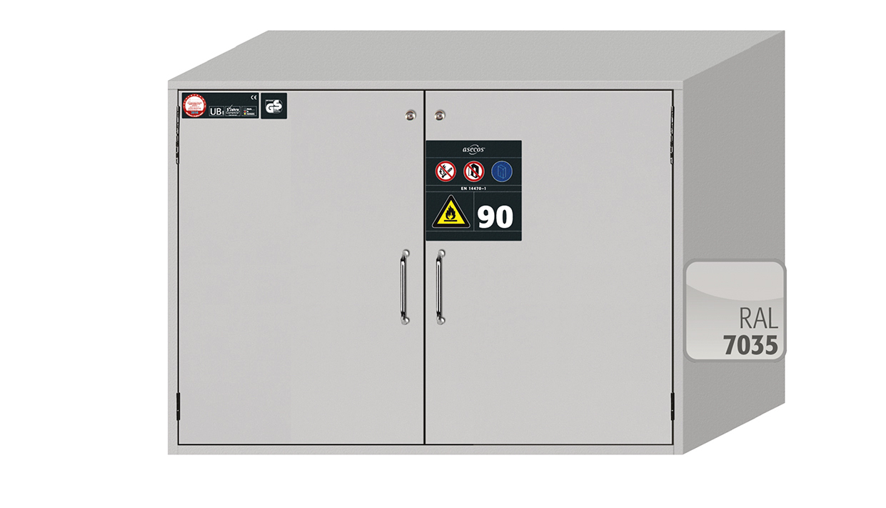 Szafa ognioodporna podblatowa UB-T-90 o szerokości 110 cm i wysokości 80 cm - 2