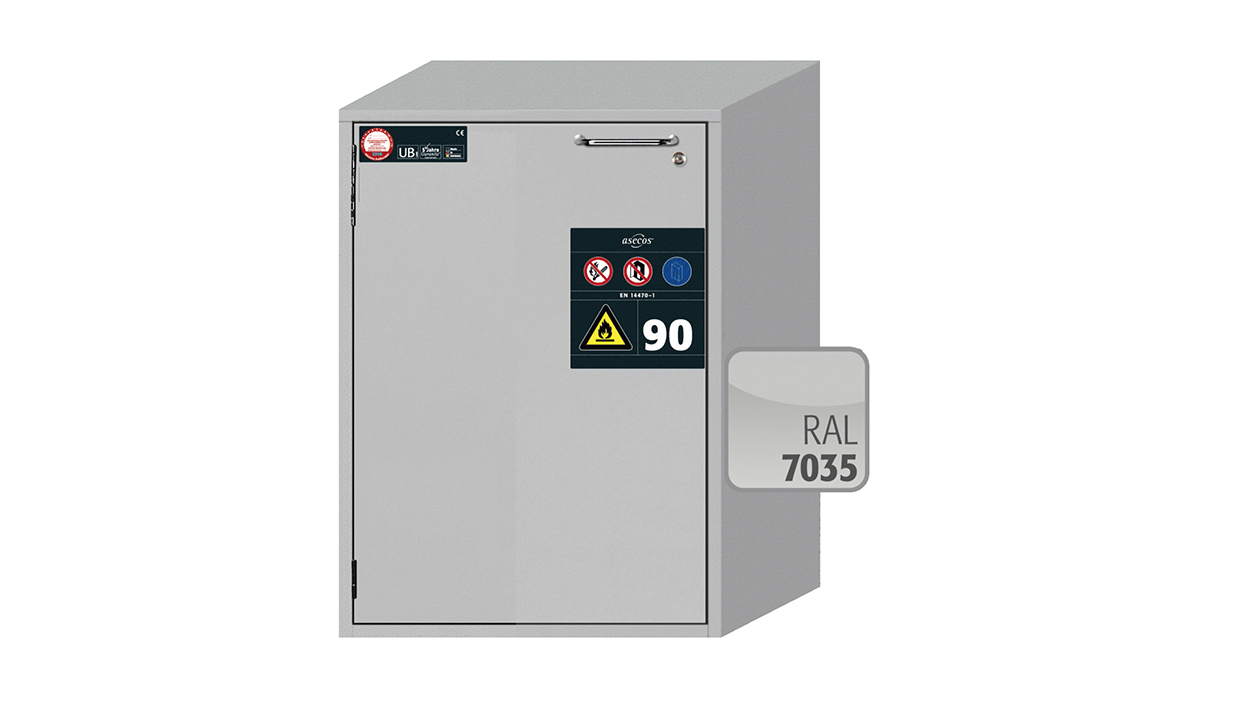 Szafa ognioodporna podblatowa UB-T-90 o szerokości 59 cm i wysokości 80 cm - 2