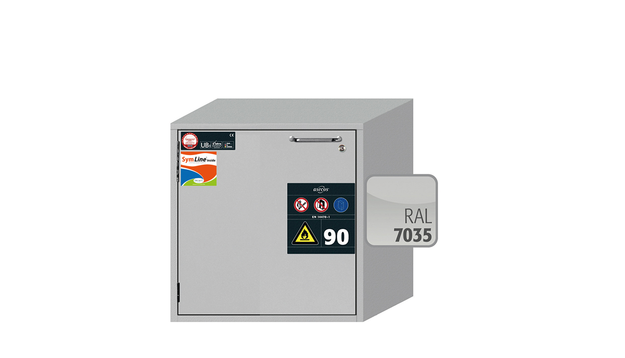 Szafa ognioodporna podblatowa UB-T-90E o szerokości 59 cm i wysokości 60 cm - 2