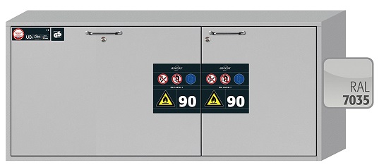 Szafa ognioodporna podblatowa UB-S-90 o szerokości 140 cm i wysokości 60 cm - 2