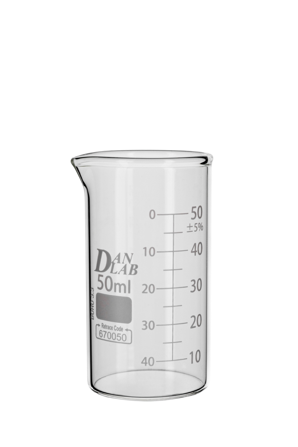Obrazek Zlewka wysoka z wylewem, poj.50 ml, borokrzem