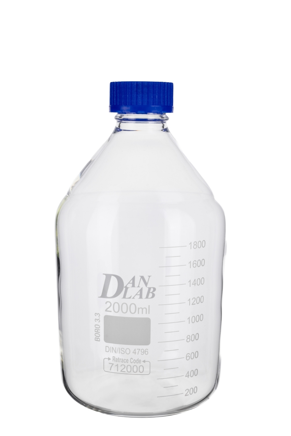 Obrazek Butelka szklana na odczynniki z zakrętką GL45 2000 ml
