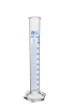 Obrazek Cylinder miarowy z podstawą sześciokątną 100 ml klasa A skala niebieska, certyfikat serii