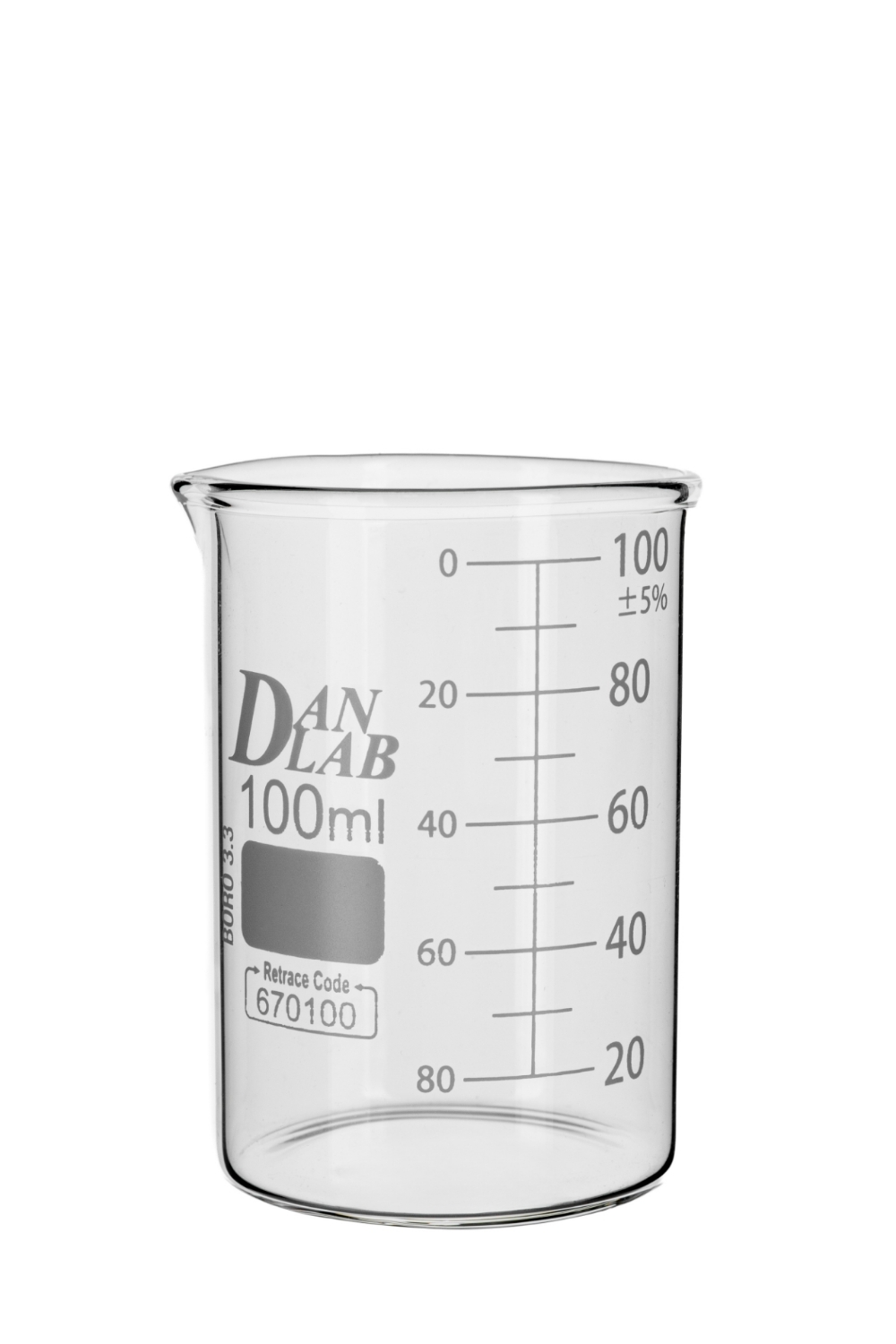 Obrazek Zlewka niska z wylewem, poj  100 ml, borokrzem