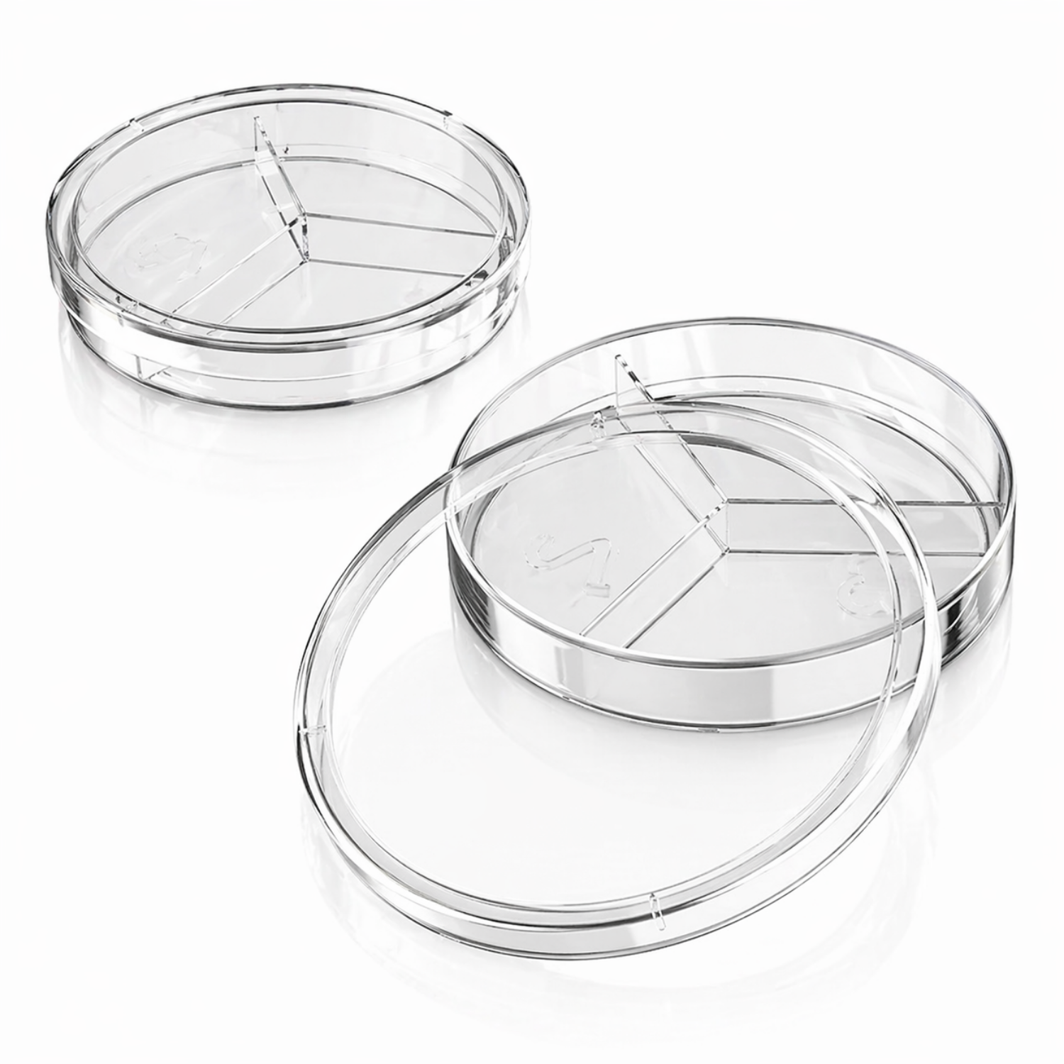 Obrazek Płytka Petri ø 90/4 H=14,2 STABILE trzy-komorowa, sterylna R (z wentylacją) op. 25 szt.