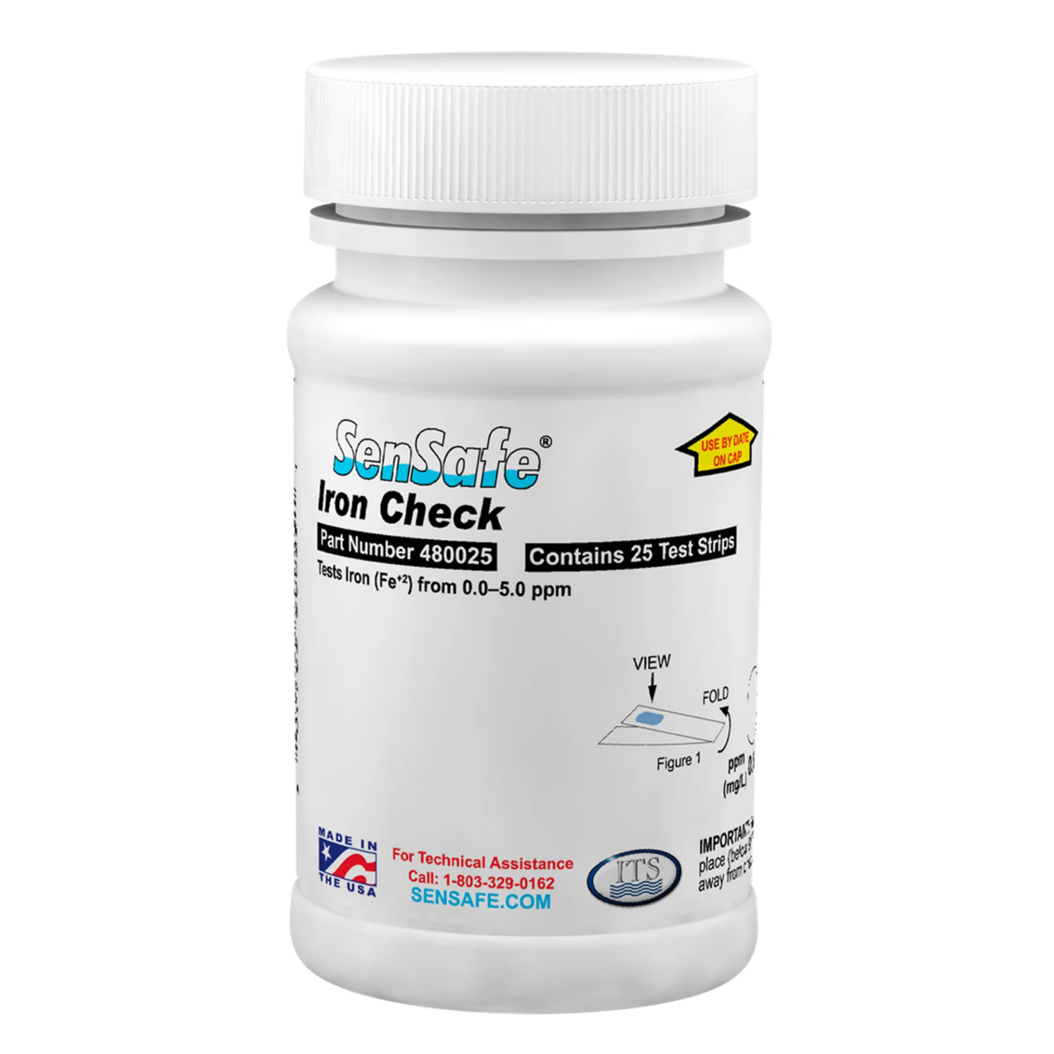 Obrazek SenSafe Iron Check – test paskowy do oznaczania żelaza w wodzie (25 szt.)