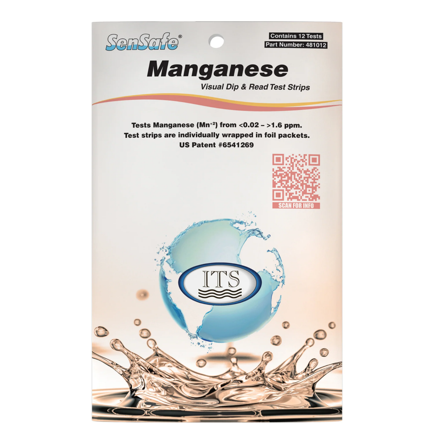 Obrazek SenSafe Manganese Pocket-Pack – test paskowy do oznaczania manganu w wodzie (12 szt.)