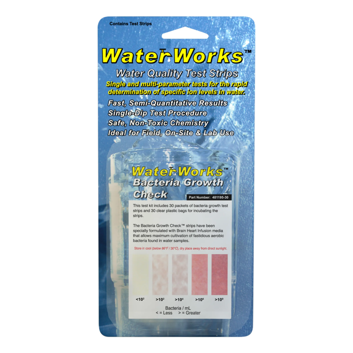 Obrazek WaterWorks Bacteria Growth Check – test wzrostu bakterii (30 szt.)