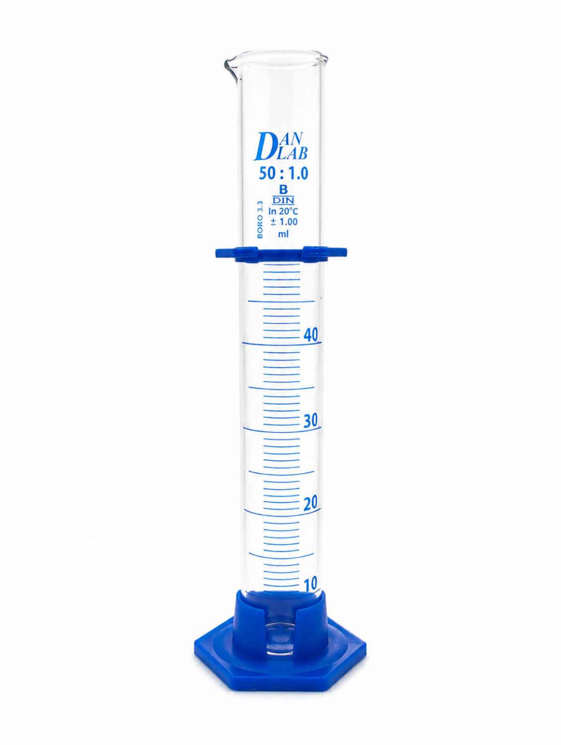 Obrazek Cylinder miarowy klasy B z podstawą z PP 50 ml 