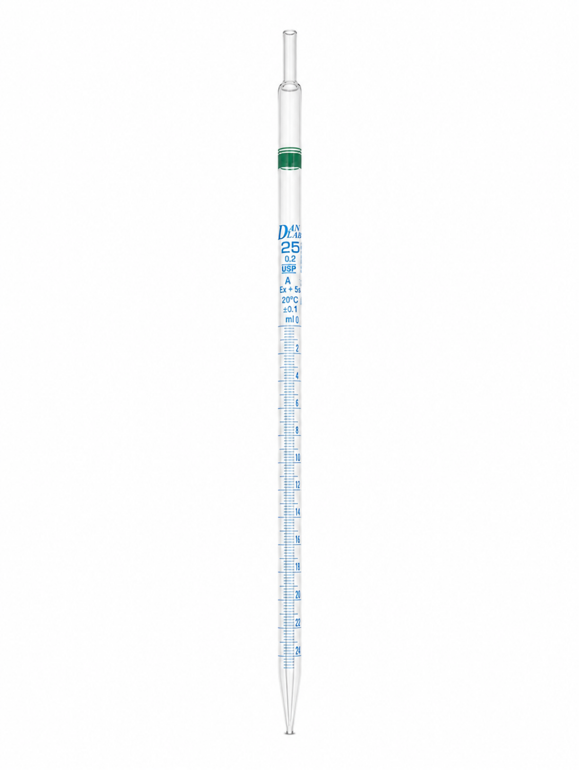 Obrazek Pipeta z podziałką typu 3 (serologiczna), klasa A, zgodna z USP, z certyfikatem serii, 25 ml