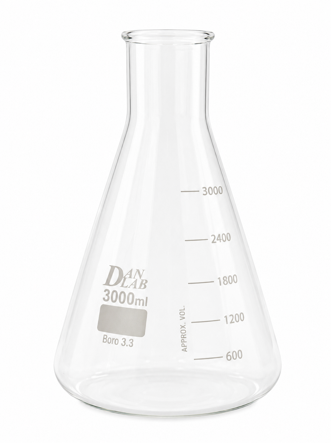 Obrazek Kolba Erlenmeyera z wąską szyją 3000 ml 