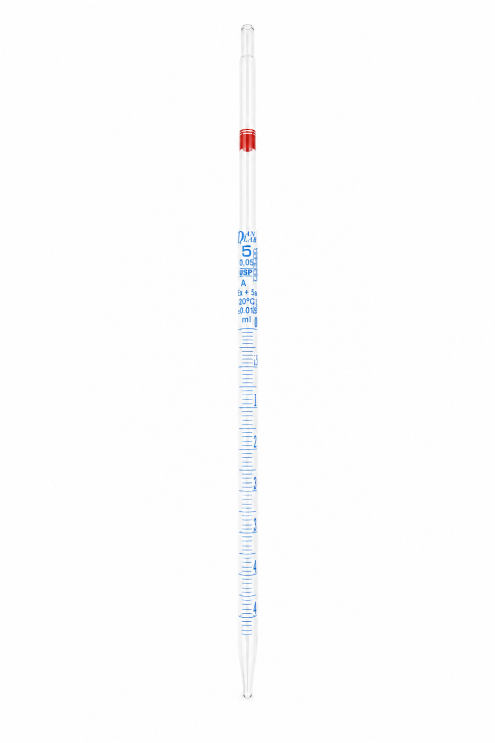 Obrazek Pipeta z podziałką typu 3 (serologiczna), klasa A, zgodna z USP, z certyfikatem serii, 5 ml