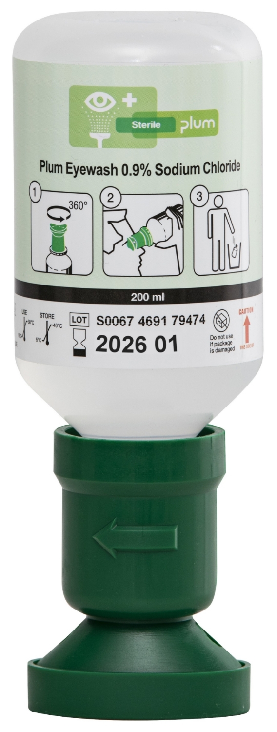 Obrazek Płyn do płukania oka i ran PLUM, wypłukiwanie ciała obcego, MDR, 200 ml