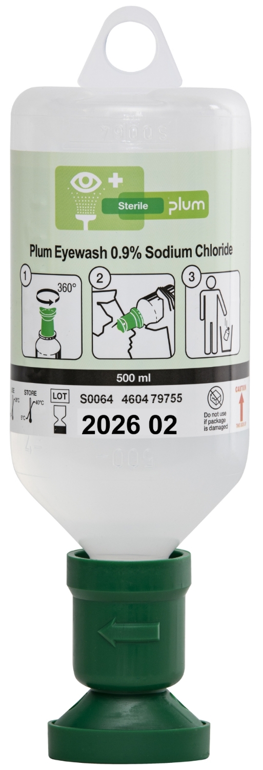 Obrazek Płyn do płukania oka i ran PLUM, wypłukiwanie ciała obcego, MDR, 500 ml